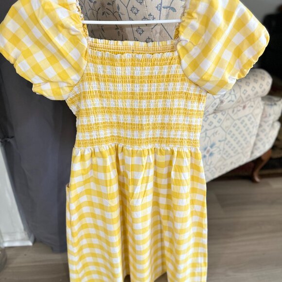Yellow & White Checkered Girls Dress, GREAT for Spring OR Summer! - Picture 6 of 7